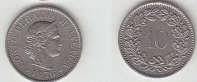 10 Rappen Nickel Münze Schweiz 1976