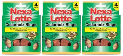Sparset: 3 x SCOTTS Nexa Lotte® Cedarholz-Ringe, 4 Stück