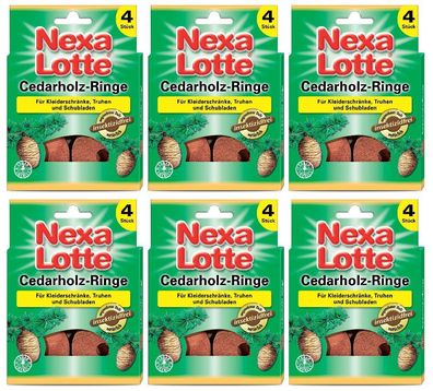 Sparset: 6 x SCOTTS Nexa Lotte® Cedarholz-Ringe, 4 Stück