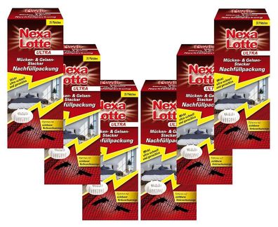 6 x NEXA LOTTE® Ultra Mücken- & Gelsenstecker Nachfüllpackung, 20 Stück