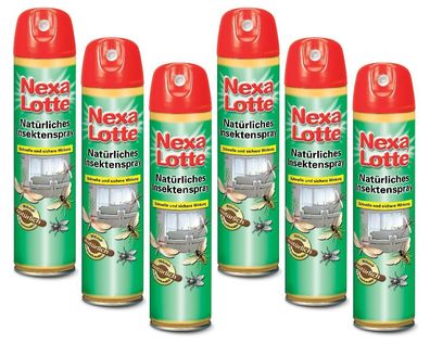 Sparset: 6 x SCOTTS Nexa Lotte® Natürliches Insektenspray, 400 ml