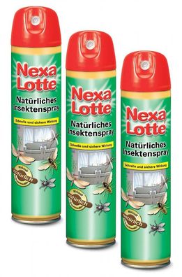 Sparset: 3 x SCOTTS Nexa Lotte® Natürliches Insektenspray, 400 ml