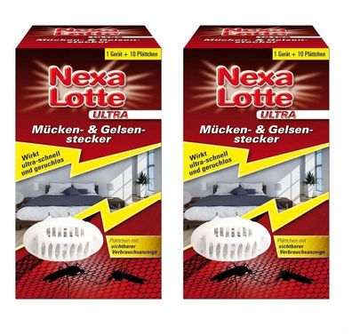 2 x NEXA LOTTE® Ultra Mücken- & Gelsenstecker Startpackung, 1 Set