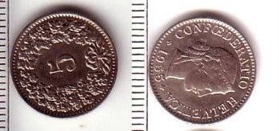 5 Rappen Nickel Münze Schweiz 1955