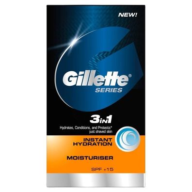 Gillette Serie sofort Feuchtigkeit Feuchtigkeitspflege mit LSF 15 + 50 ml 3-er Pack