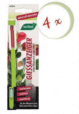 4 x Westland® Gießanzeiger für Blumenerde, 16 cm apfelgrün