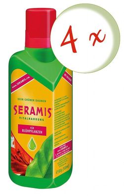 4 x Seramis® Vitalnahrung für Blühpflanzen, 500 ml
