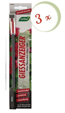 3 x Westland® Gießanzeiger für Blumenerde, 26 cm anthrazit