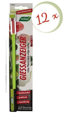 12 x Westland® Gießanzeiger für Blumenerde, 26 cm apfelgrün
