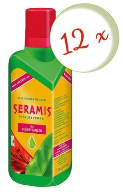 12 x Seramis® Vitalnahrung für Blühpflanzen, 500 ml