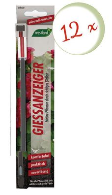 12 x Westland® Gießanzeiger für Blumenerde, 26 cm anthrazit