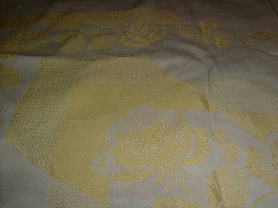Tischdecke/ Tafeltuch-gelb gemustert-Rosen 155x190cm