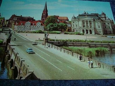 2764/ Ansichtskarte-Schwerin Dom und Theater