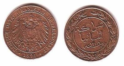 1 Pesa Kupfer Münze Deutsch Ostafrika 1891