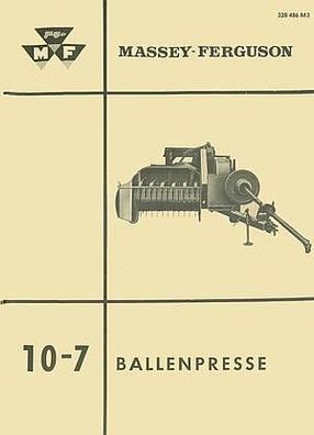 Originale Betriebsanleitung Massey Ferguson Ballenpresse MF 10-7