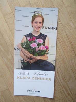 Fränkische Weinkönigin 2018/2019 Klara Zehnder - handsigniertes Autogramm!!!