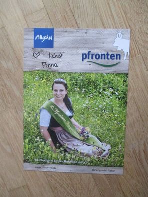 10. Pfrontener Bergwiesenkönigin Anna I. - handsigniertes Autogramm!!!
