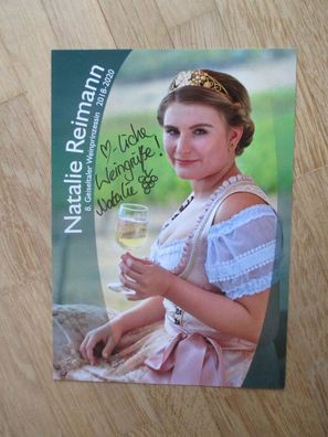 8. Geiseltaler Weinprinzessin 2018-2020 Natalie Reimann - handsigniertes Autogramm!!!