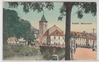 44884 Ak Pilsen Wasserturm um 1910