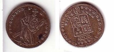 1/6 Taler Silber Münze Braunschweig L.C. 1762