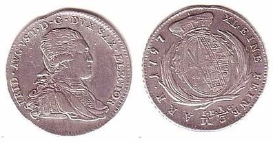 1/3 Taler Silber Münze Sachsen 1797 IEC