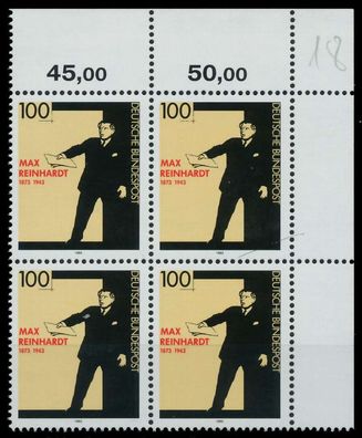 BRD 1993 Nr 1703 postfrisch Viererblock ECKE-ORE X86388E