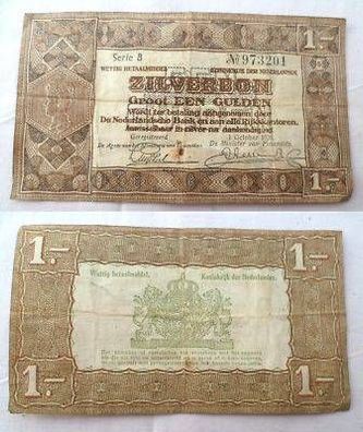Banknote 1 Gulden Zilverbon Niederlande 1938