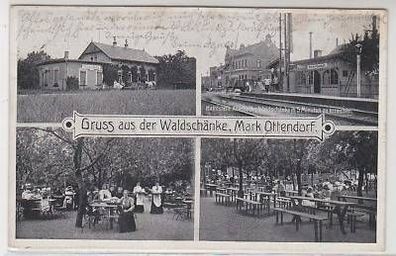 44718 Ak Gruß aus der Waldschänke Mark Ottendorf 1912