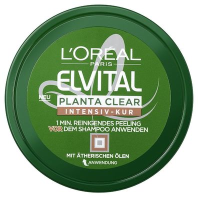 Loreal Elvital Planta Clear Intensiv Kur 1 Min. reinigendes Peeling mit Ätherischen