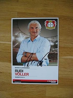 Bayer Leverkusen Saison 10/11 Rudi Völler - Autogramm!!