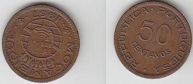50 Centavos Kupfer Münze Mosambik 1957