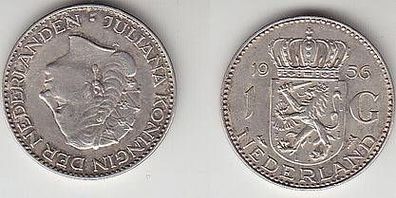 1 Gulden Silber Münze Niederlande 1956