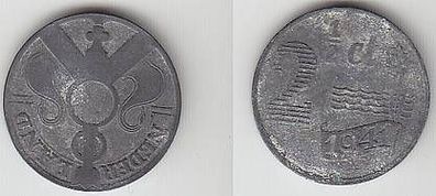 2 1/2 Cents Zink Münze Niederlande 1941