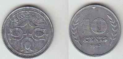 10 Cents Zink Münze Niederlande 1942