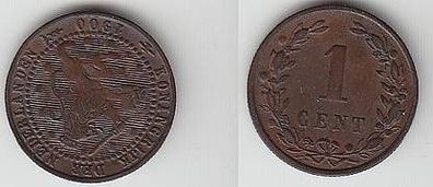 1 Cent Kupfer Münze Niederlande 1900