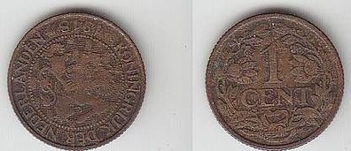 1 Cent Kupfer Münze Niederlande 1918