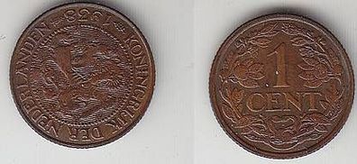 1 Cent Kupfer Münze Niederlande 1938