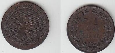 2 1/2 Cent Kupfer Münze Niederlande 1880