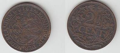 2 1/2 Cent Kupfer Münze Niederlande 1918