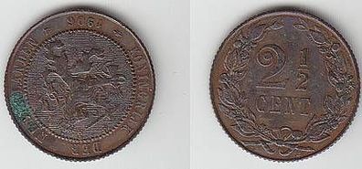 2 1/2 Cent Kupfer Münze Niederlande 1906