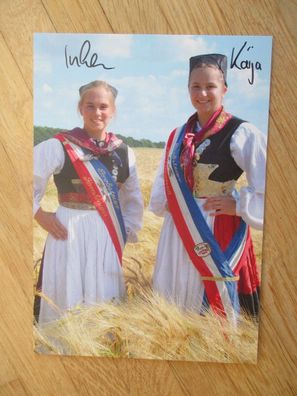 Kornkönigin Probstei 2018/2019 Inken und Kornprinzessin Kaija - handsign. Autogramme!
