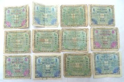12 Banknoten alliierte Besatzung 1944