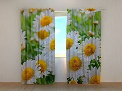 Fotogardine Sommerblumen Vorhang bedruckt, Fotodruck, Fotovorhang mit Motiv, nach Maß