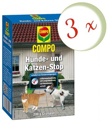 Sparset: 3 x COMPO Hunde- und Katzen-Stop, 200 g