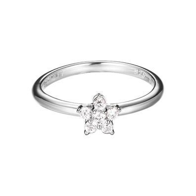 Esprit Damen Ring Silber Zirkonia Fleur ESRG92367A1