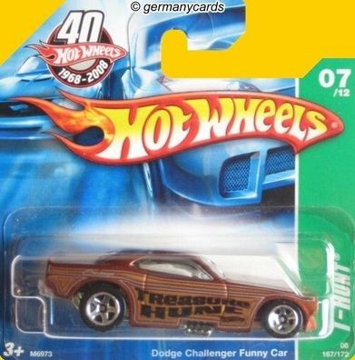 Spielzeugauto Hot Wheels 2008 T-Hunt* Dodge Challenger Funny Car