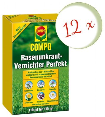 12 x COMPO Rasenunkraut-Vernichter Perfekt, 110 ml