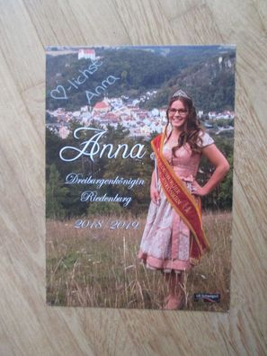 Riedenburger Dreiburgenkönigin 2018/2019 Anna Wirth - handsigniertes Autogramm!!!
