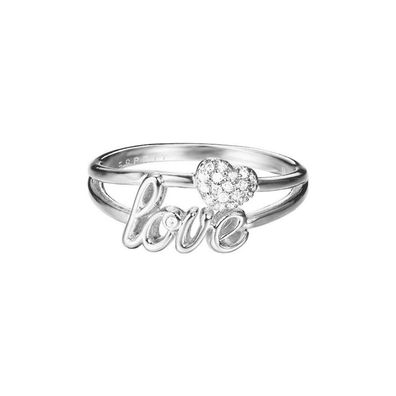 Esprit Damen Ring Messing jw52882 Silber LOVE/ Herzen ESRG02773A1