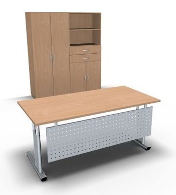 Komplettbüro GS11 Büromöbel-Set Schreibtisch Aktenschrank Rollcontainer